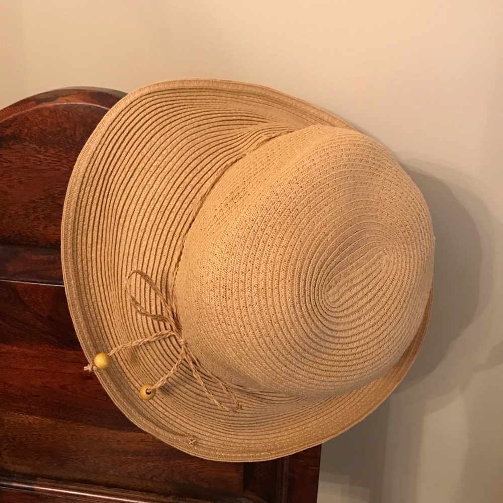 Straw-Like Hat 👒 with Tie Bow with Beads